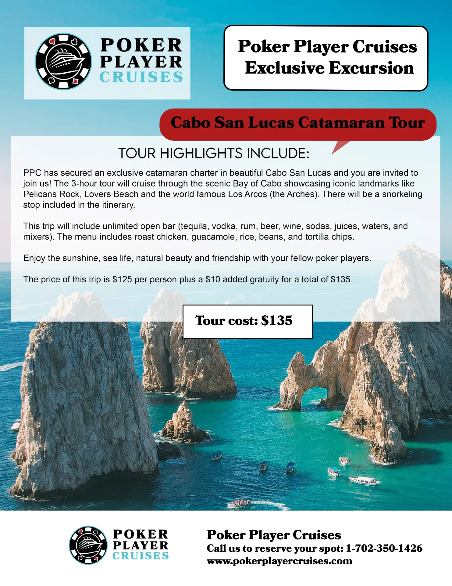 Cabo San Lucas Catamaran Tour 11/3/2026